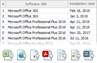 Rapports sur les logiciels installés